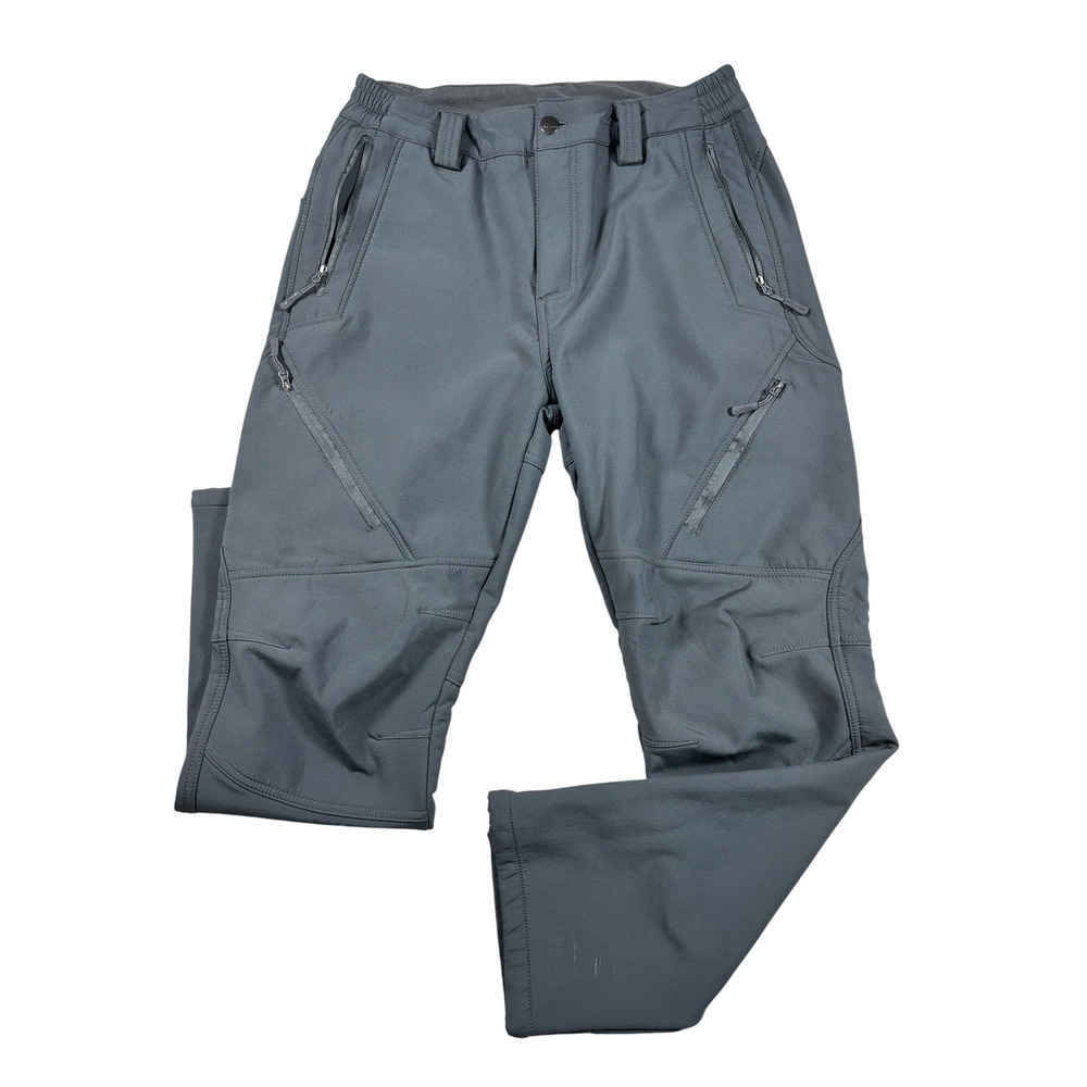 Free Soldier Tactical Softshell Pants Mens Gray Fleece Lined Hiking Cargo 32x31